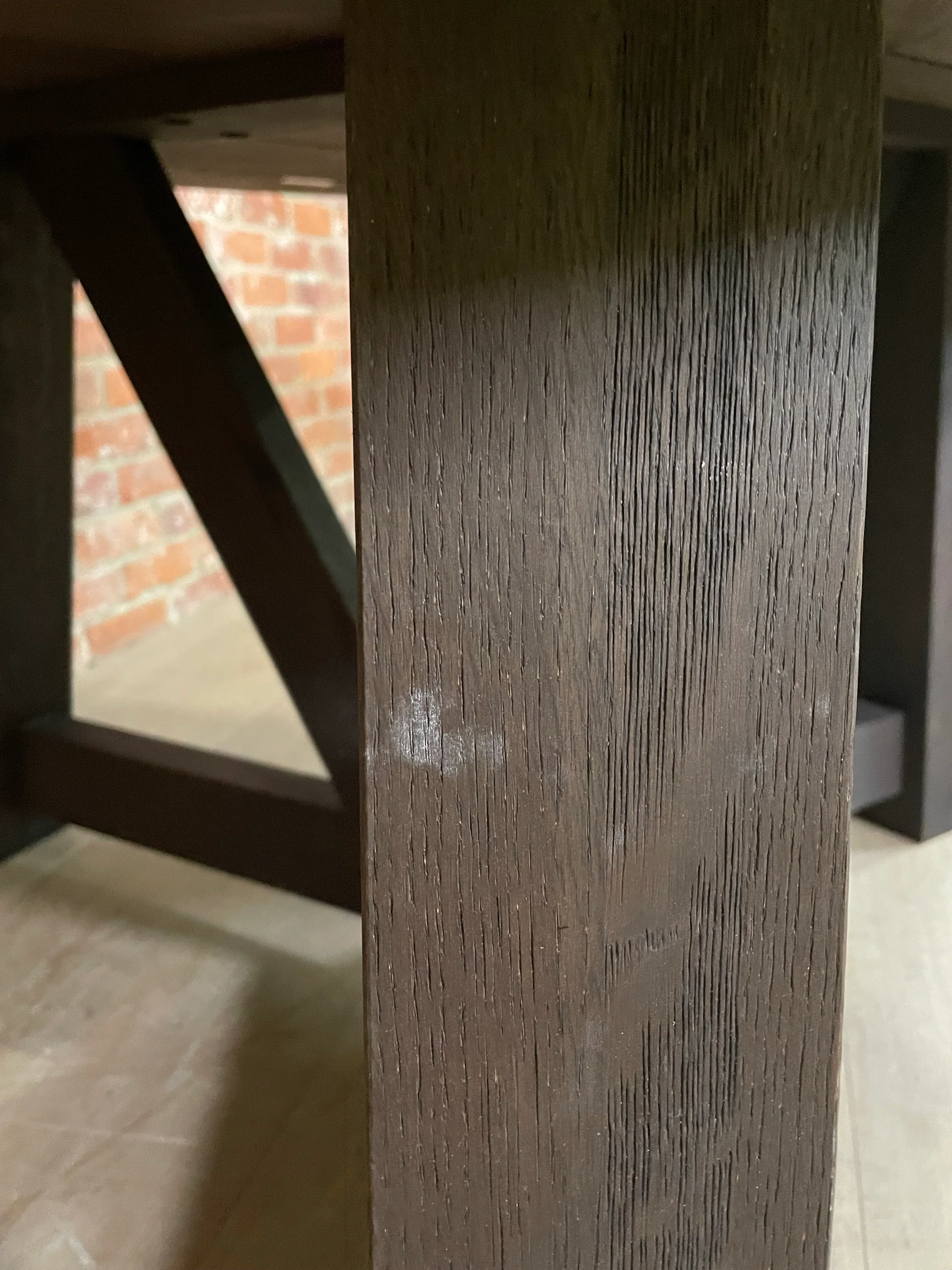 Arundel 6 Seater Round Dining Table, Ebony Oak - Image 10