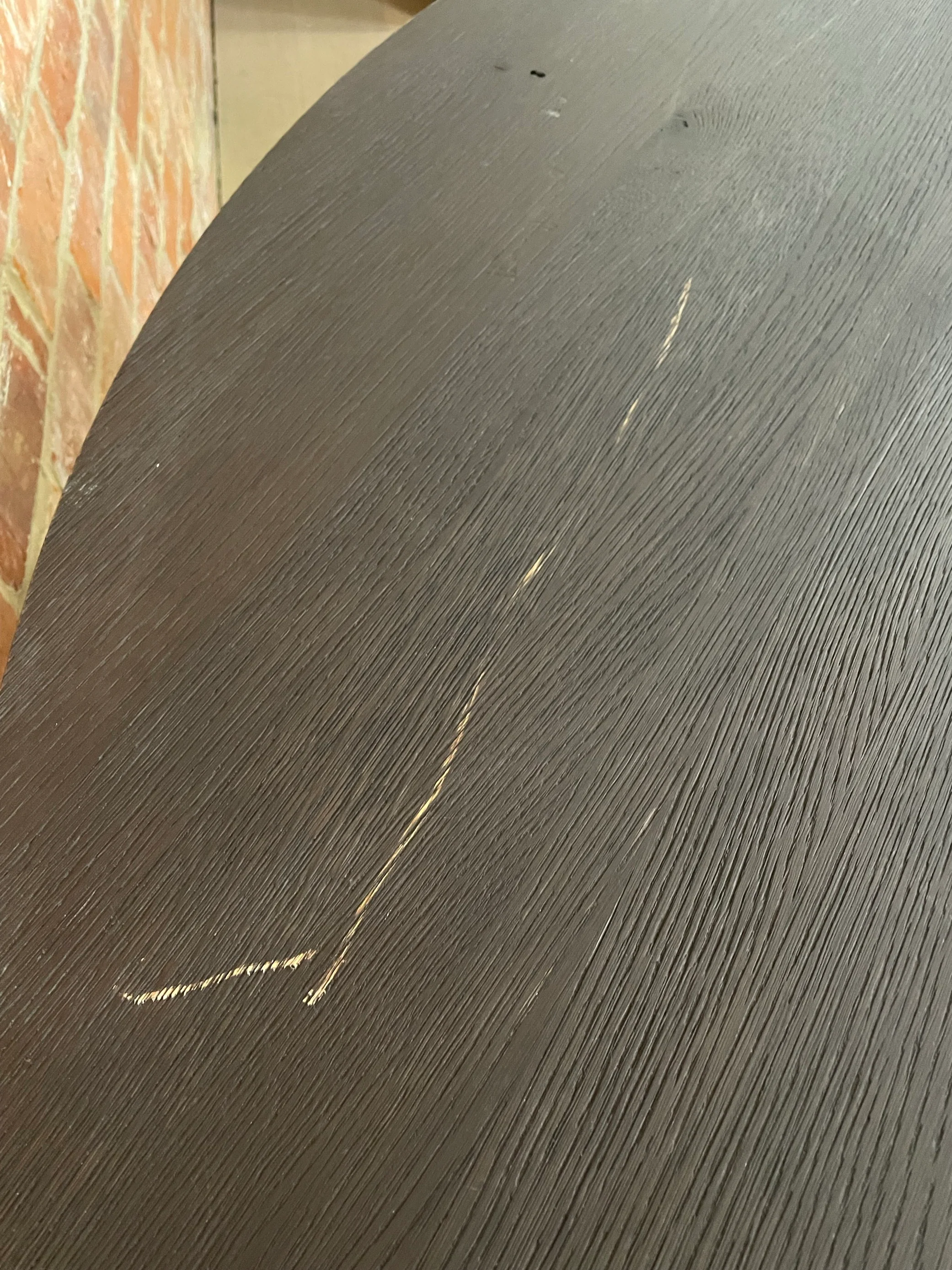 Arundel 6 Seater Round Dining Table, Ebony Oak - Image 6