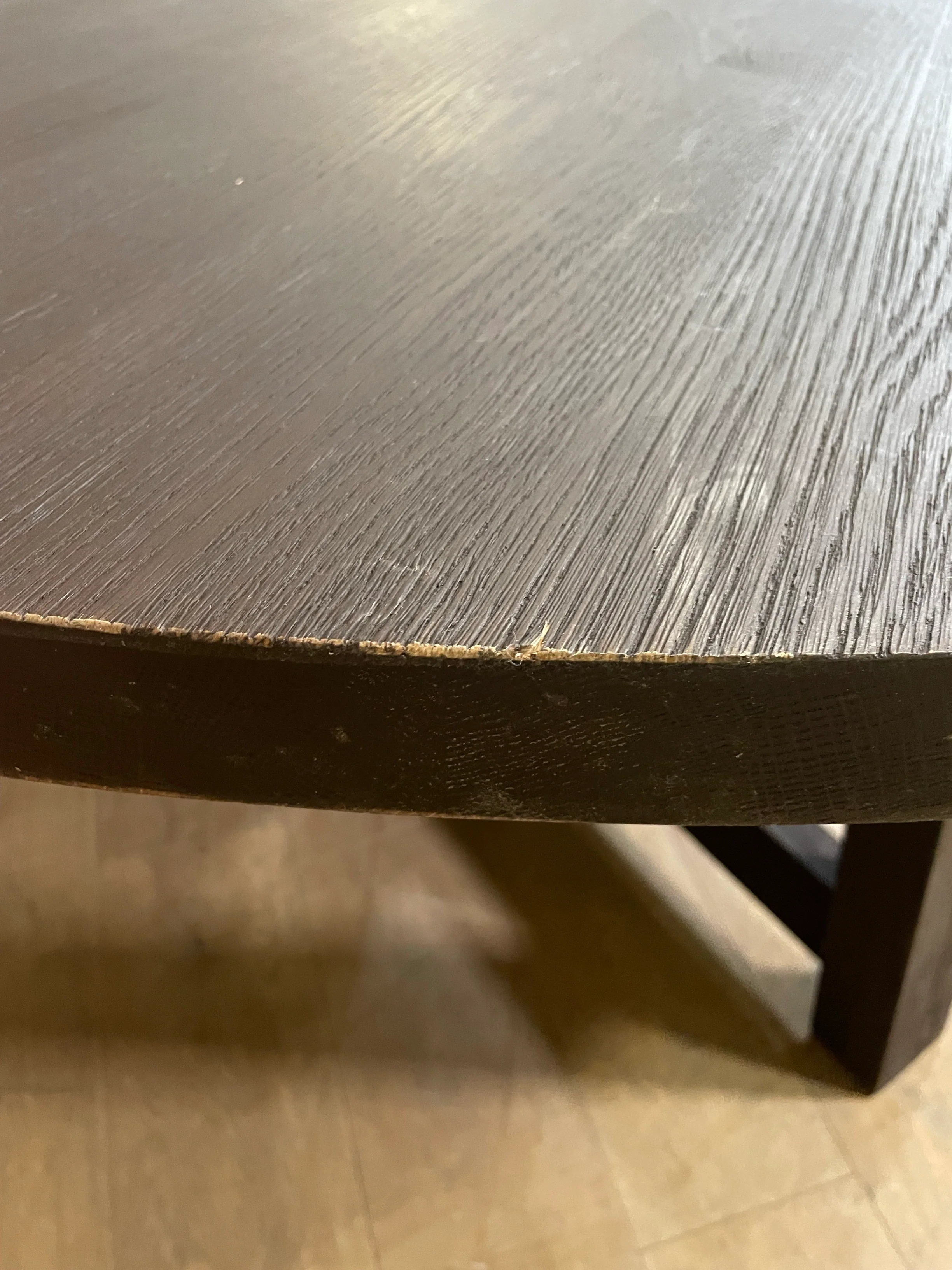 Arundel 6 Seater Round Dining Table, Ebony Oak - Image 8