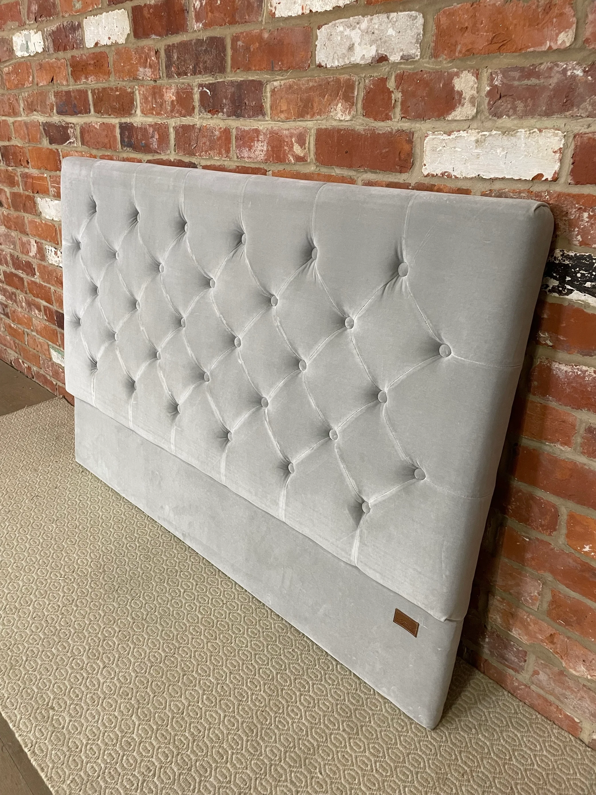 Charlotte Headboard Double - Isla Ermine - Image 4