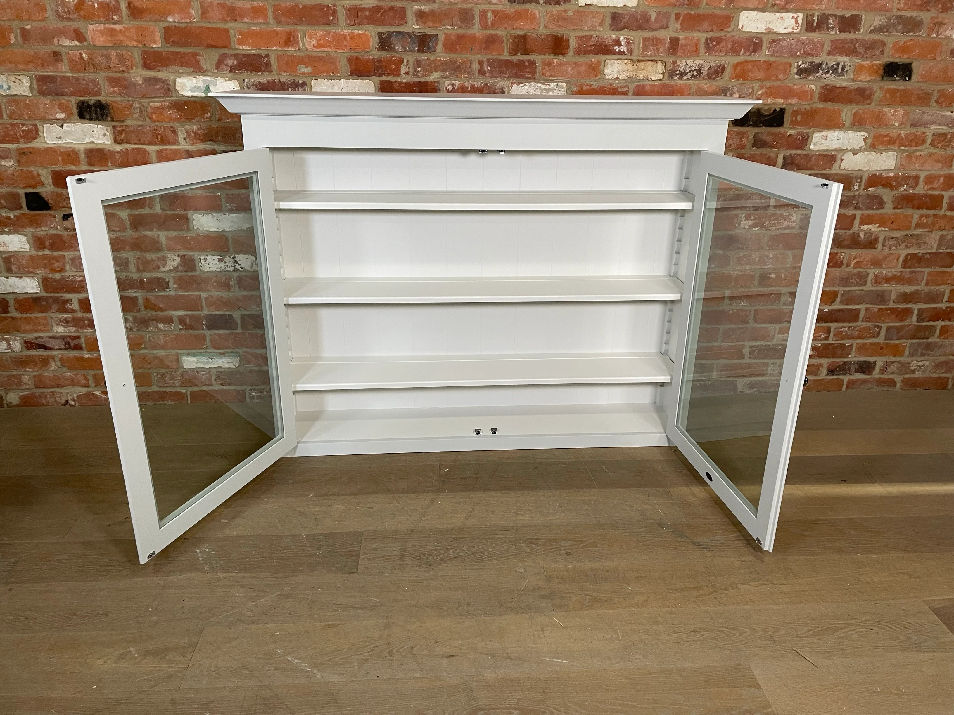 Chichester 5ft Glazed Rack Dresser Top - Shingle - Image 3