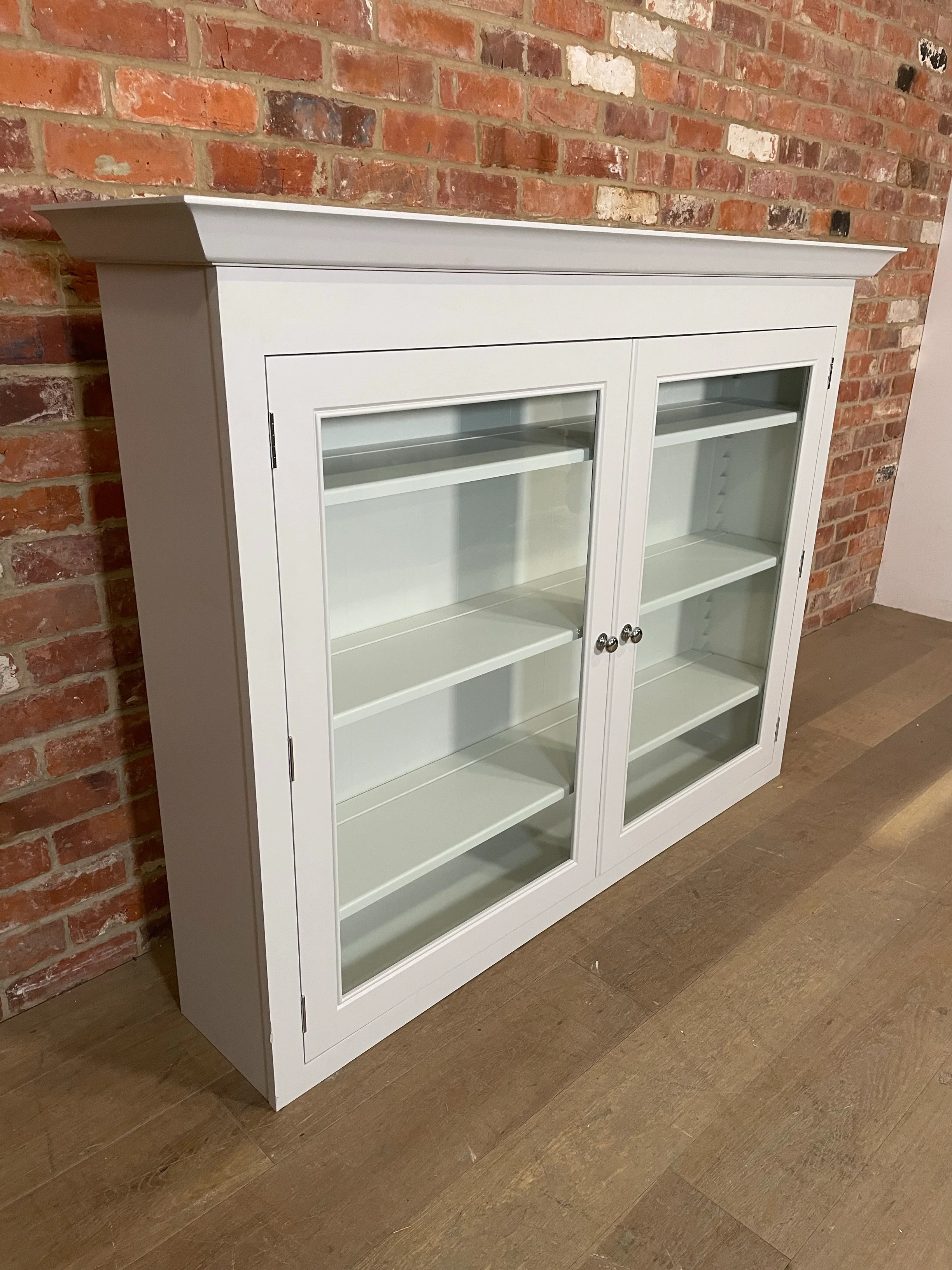 Chichester 5ft Glazed Rack Dresser Top - Shingle - Image 4