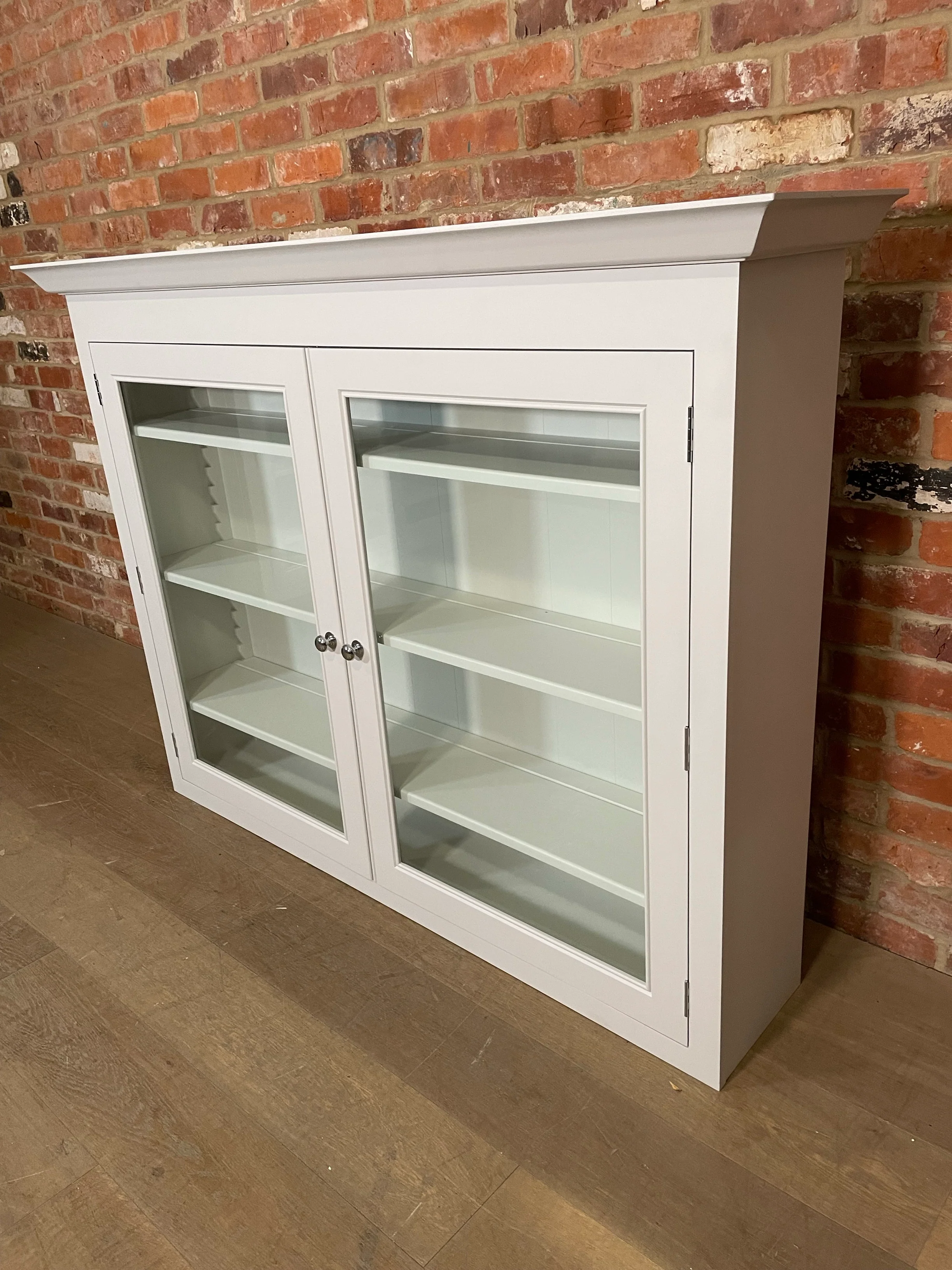 Chichester 5ft Glazed Rack Dresser Top - Shingle - Image 5