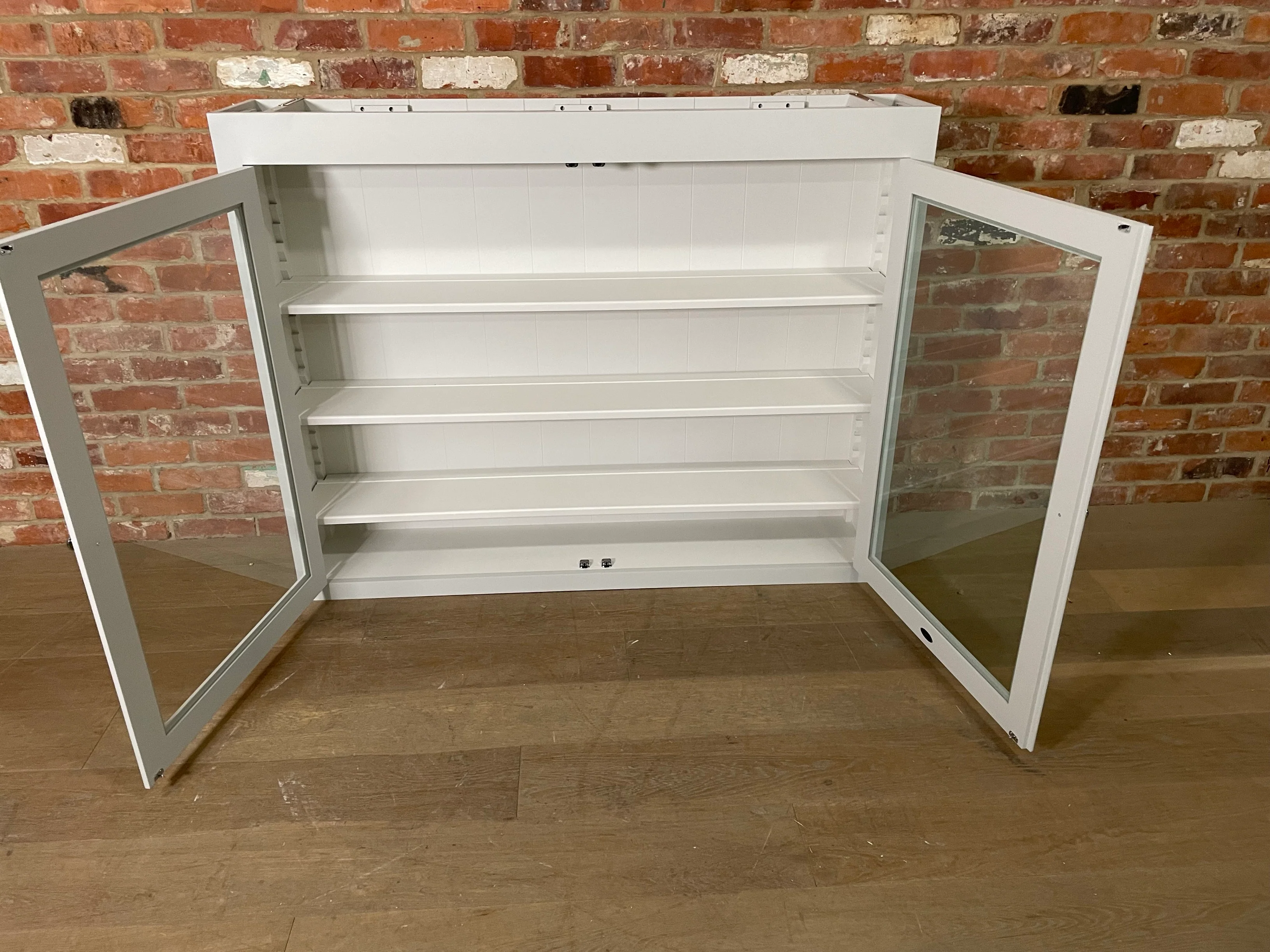 Chichester 5ft Glazed Rack Dresser Top - Shingle- No Cornice - Image 3