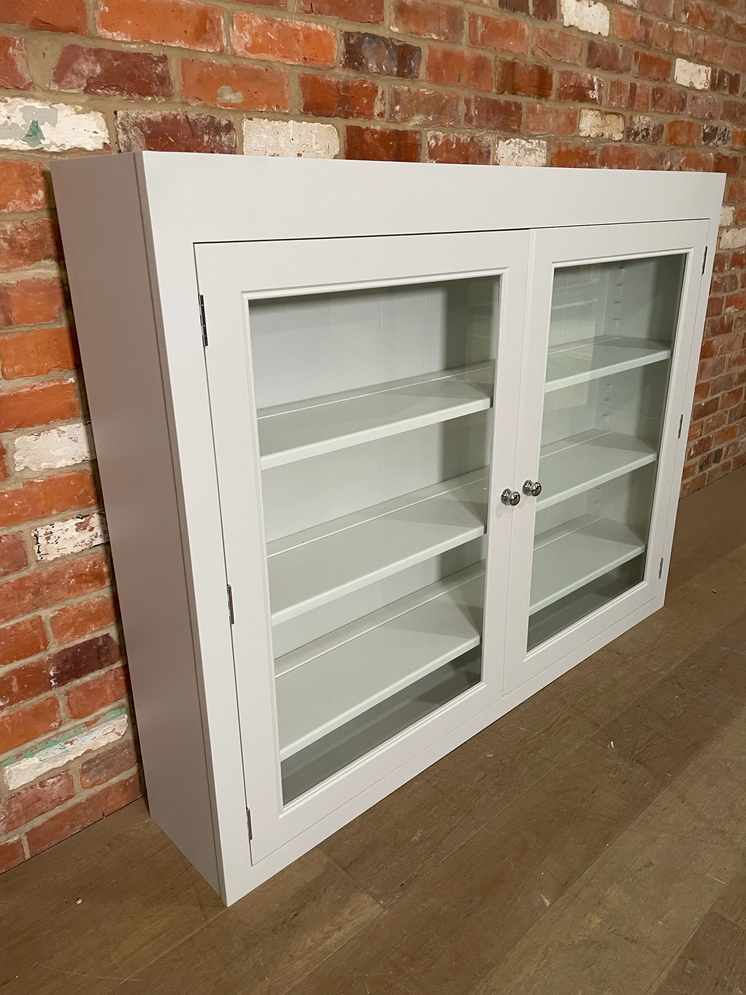 Chichester 5ft Glazed Rack Dresser Top - Shingle- No Cornice - Image 4