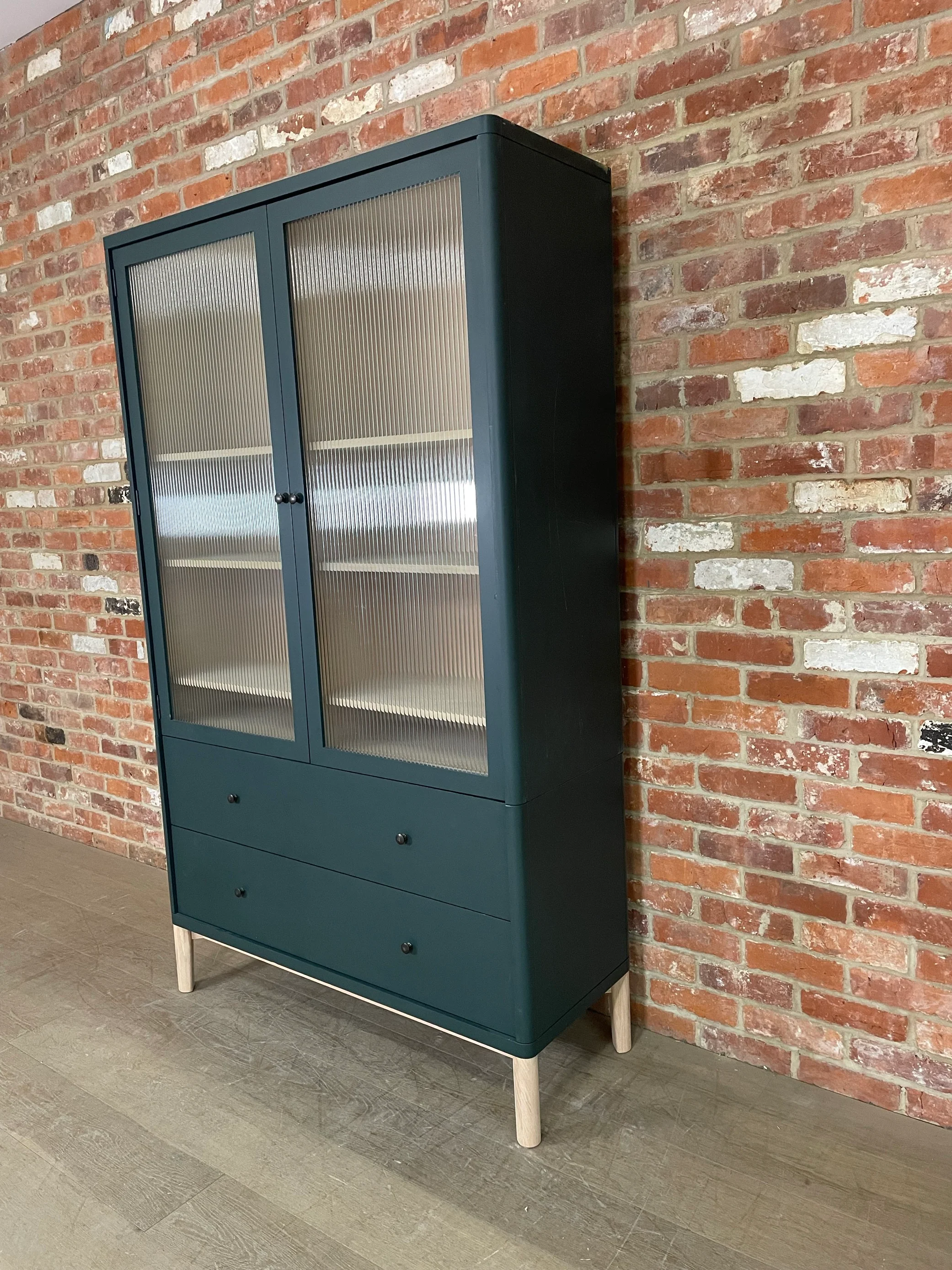 Farlow 1200 Full Height Freestanding Larder- Constable Green - Image 4