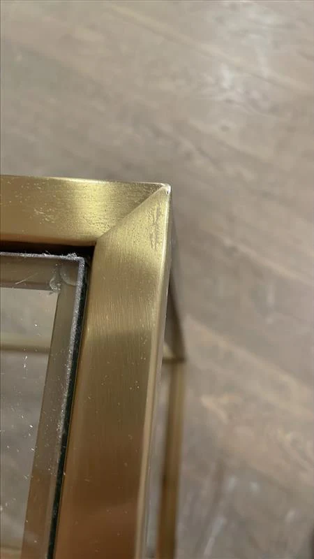 Keswick 100 Rectangular Console Table - Brushed Brass - Image 6