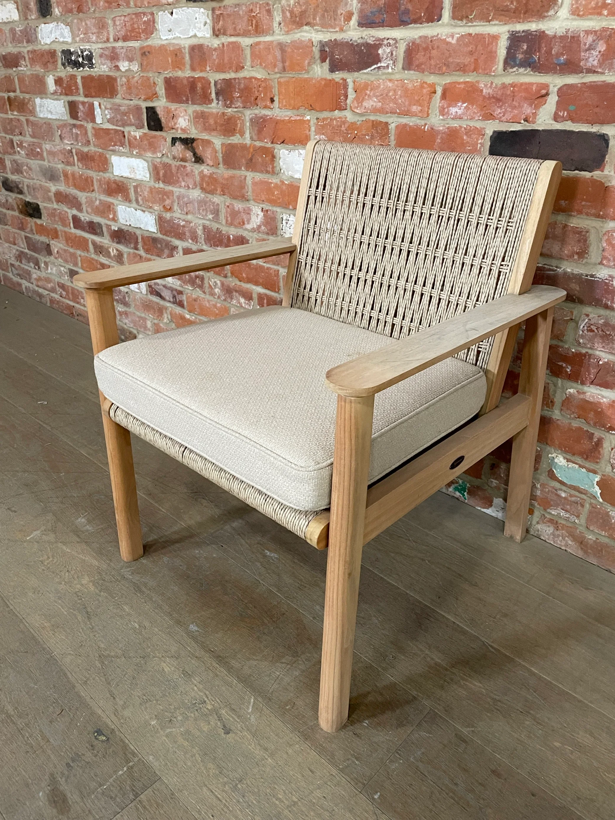 Kew Carver Chair with Cushion Natural Woven - Image 3