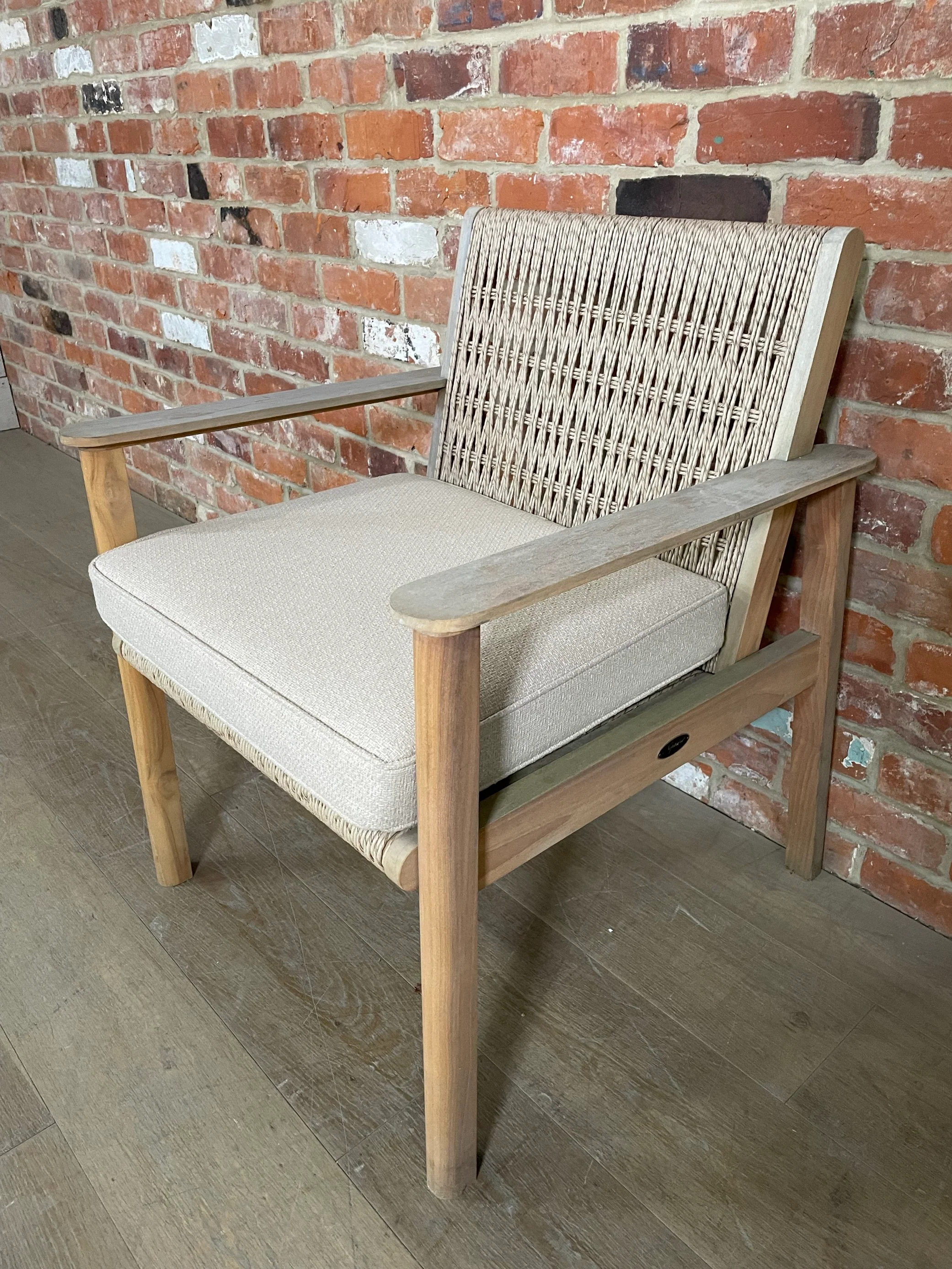 Kew Carver Chair with Cushion Natural Woven - Image 4
