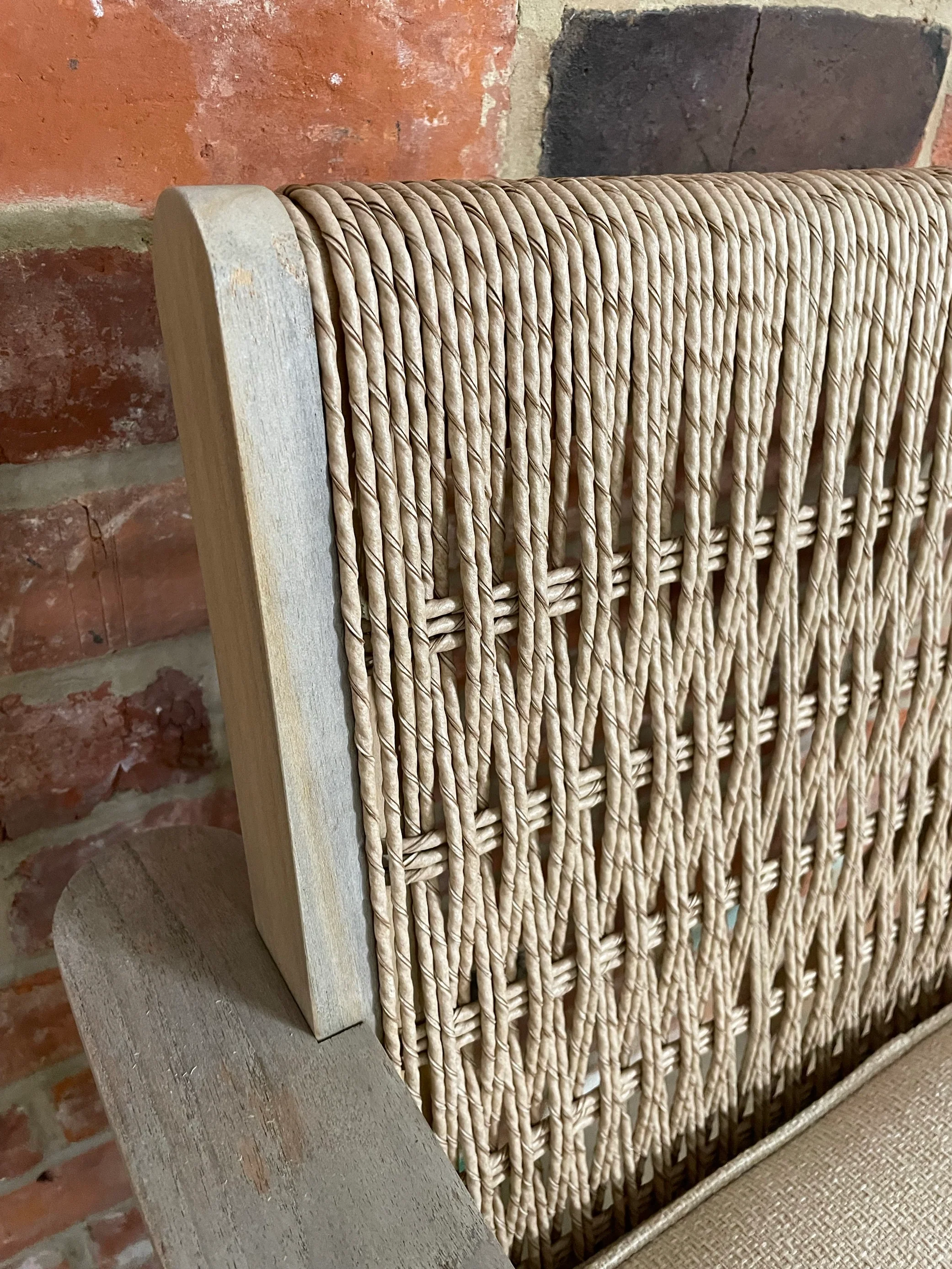 Kew Carver Chair with Cushion Natural Woven - Image 6