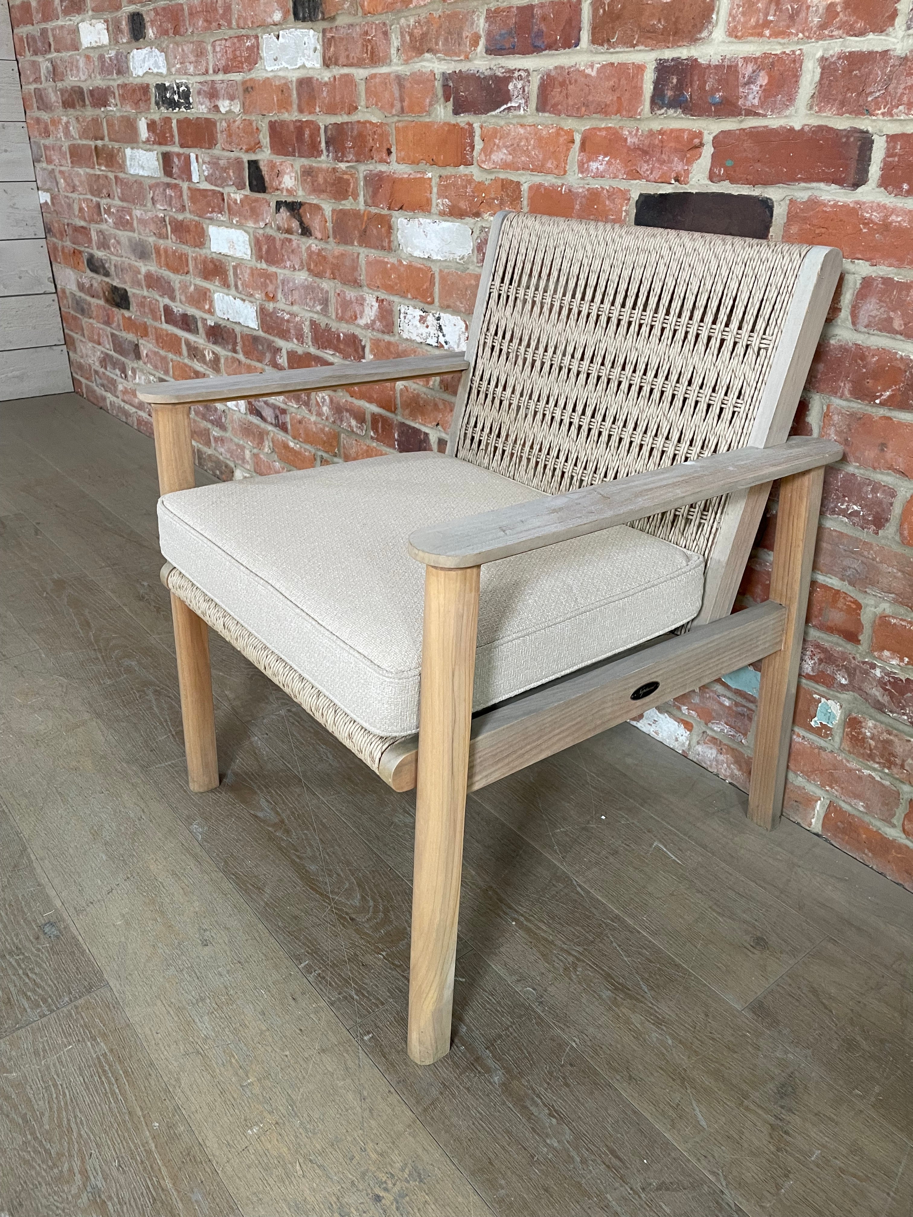Kew Carver Chair with Cushion Natural Woven - Image 4