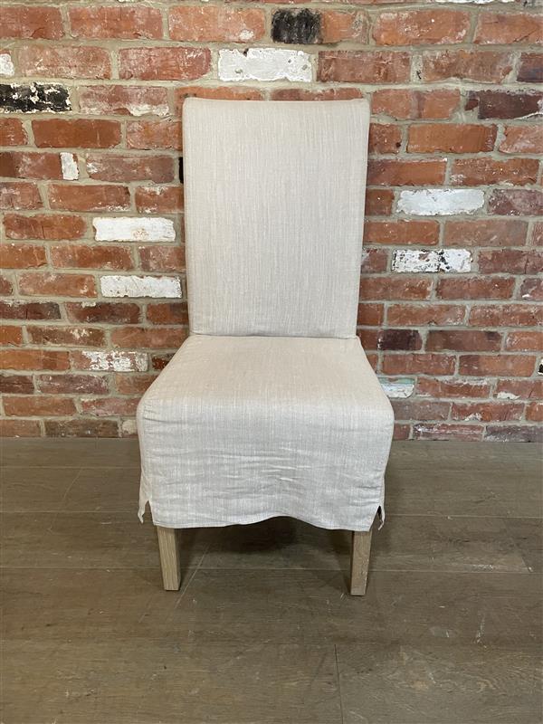 Long Island Dining Chair - Imogen Holkham Sand - Vintage Oak - Image 3