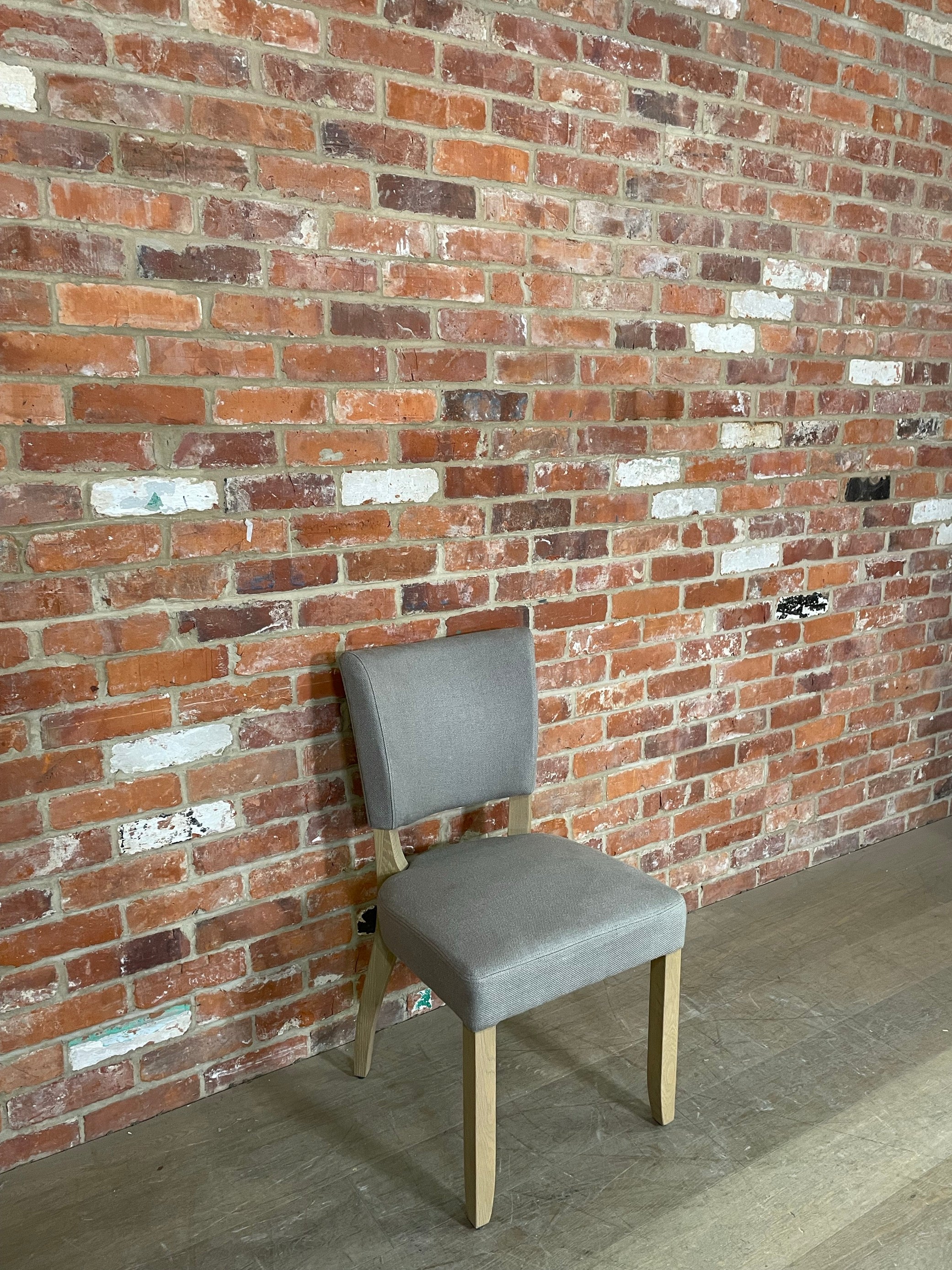 Mowbray Dining Chair - Heavyweight Linen Spelt - Vintage Oak - Image 3