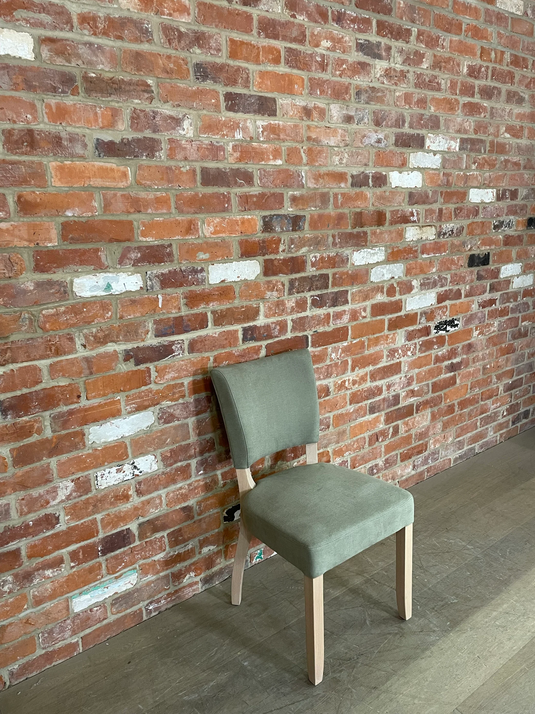 Mowbray Dining Chair - Linara Moss - Natural Oak - Image 4