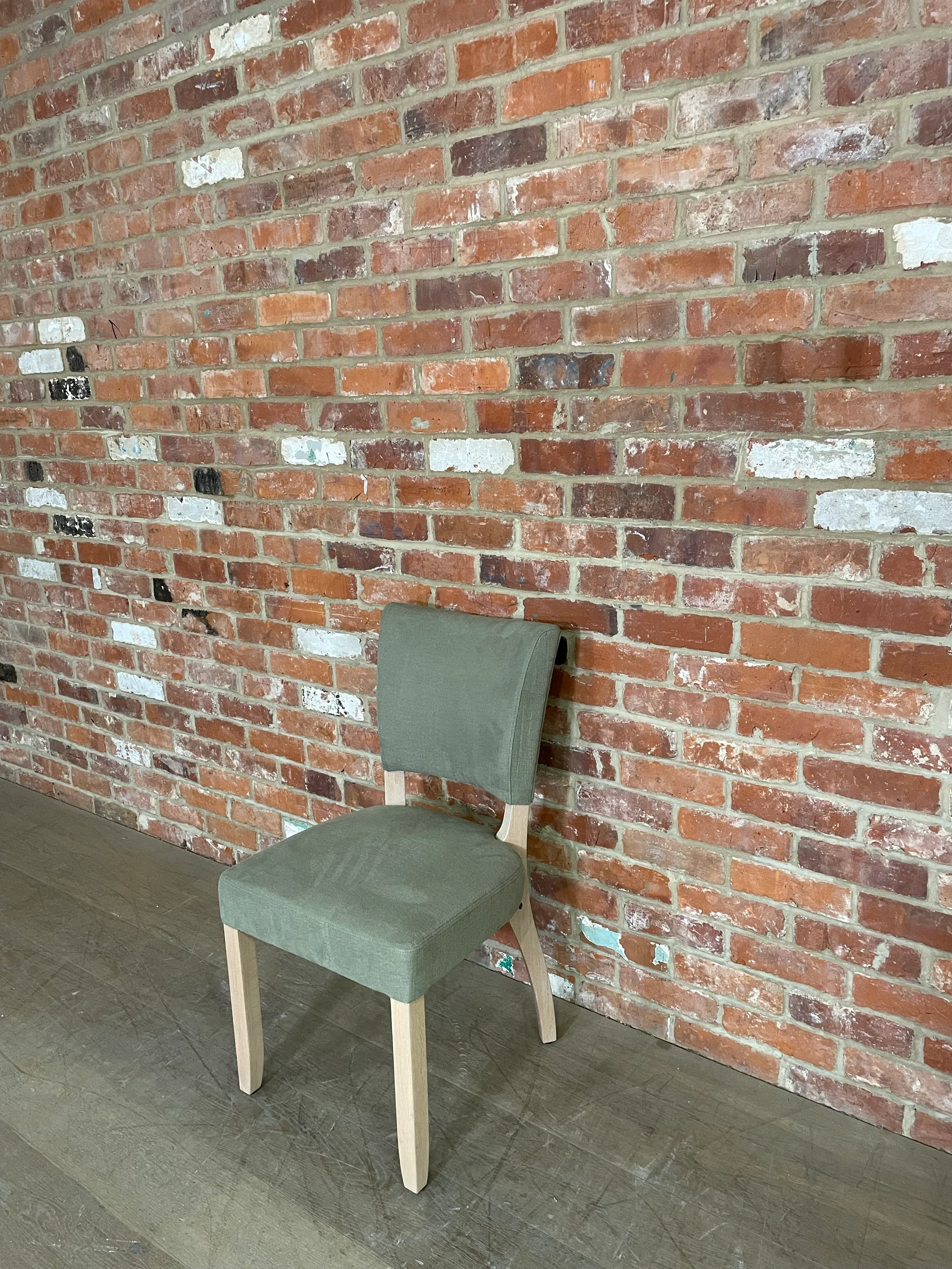 Mowbray Dining Chair - Linara Moss - Natural Oak - Image 4