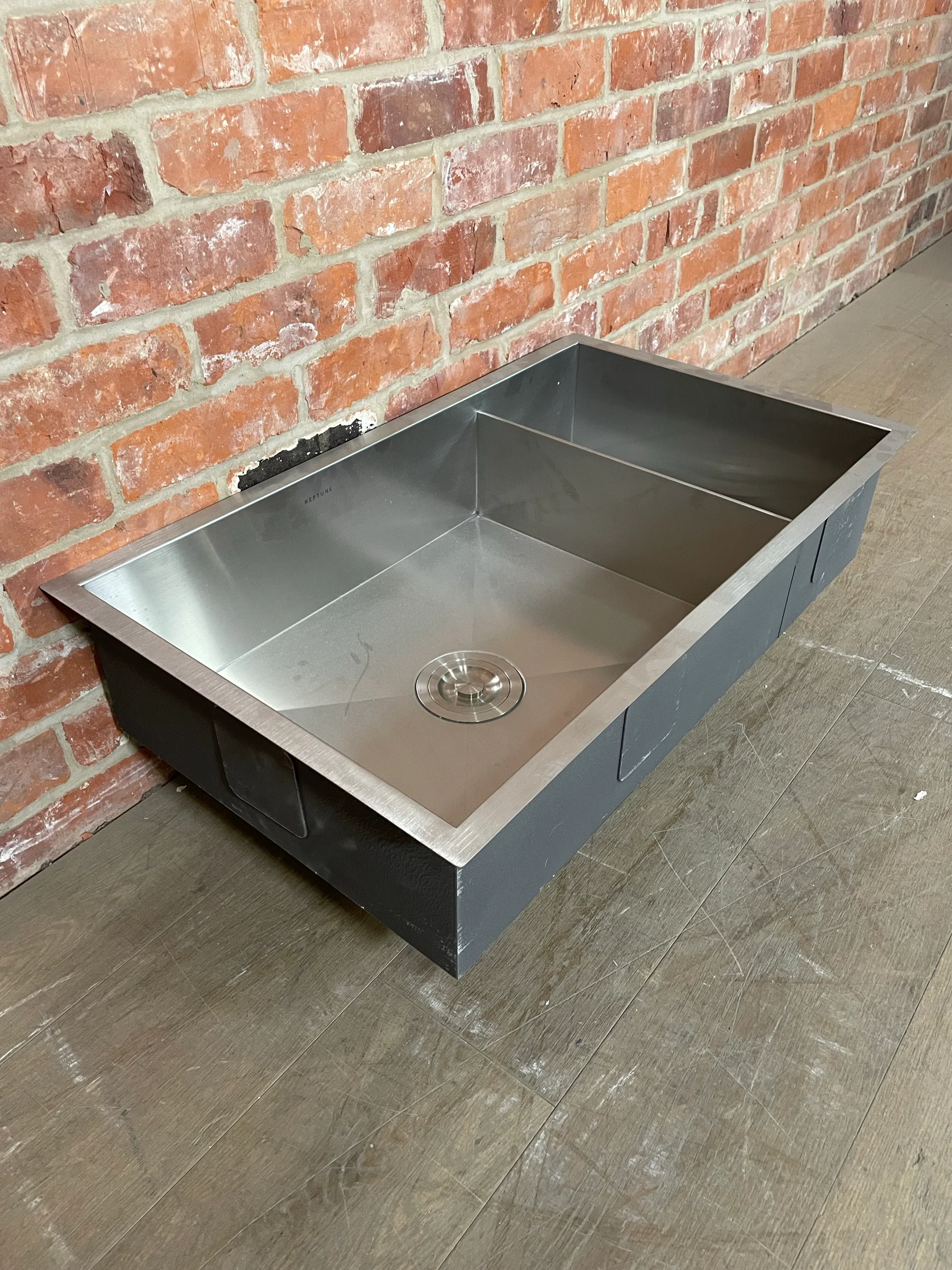 Neptune Contemporary Large Stainless Steel Sink- No Wastes - Image 4