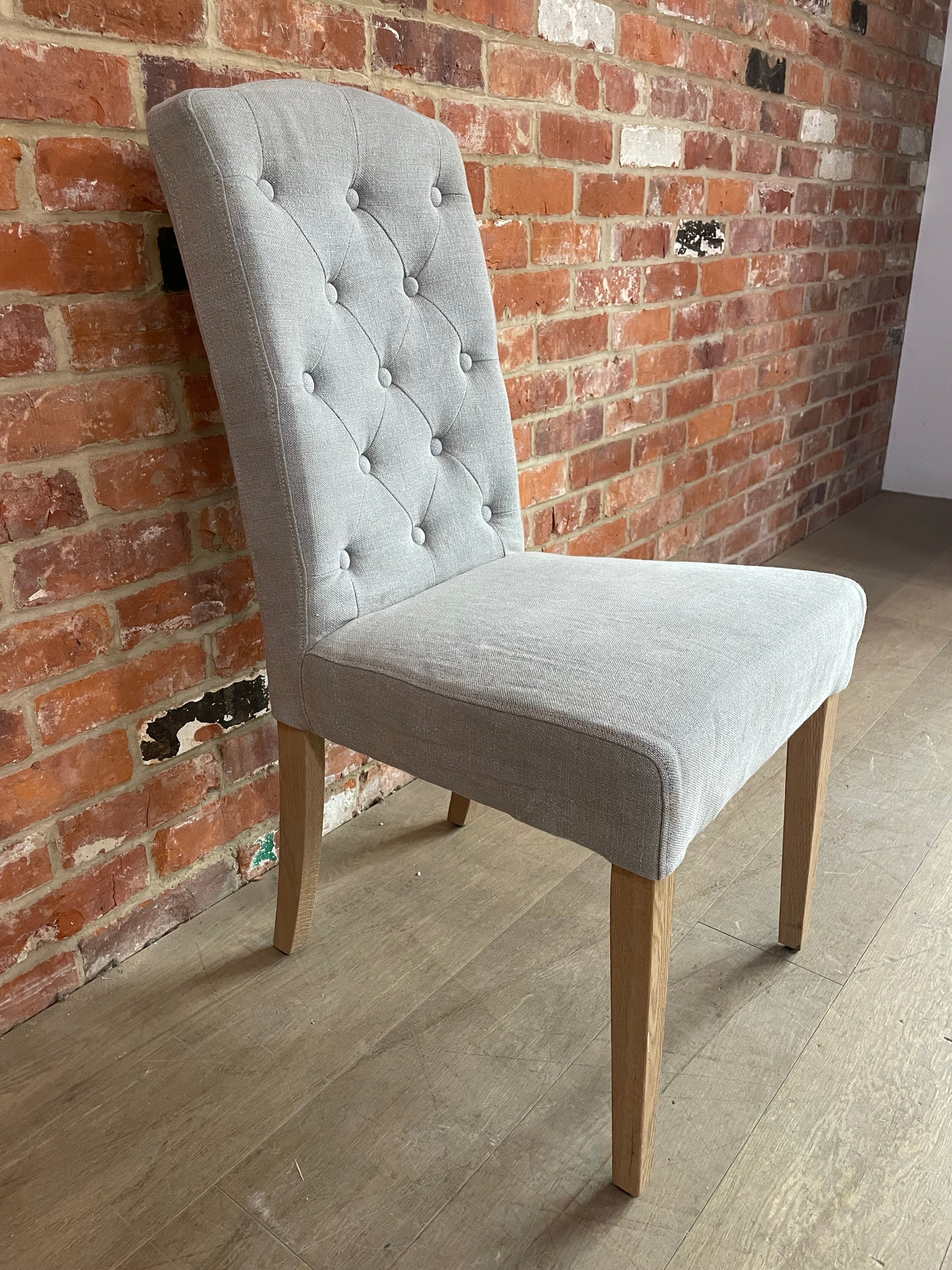Sheldrake Dining Chair - Chloe Ash - Vintage Oak Legs - Image 3