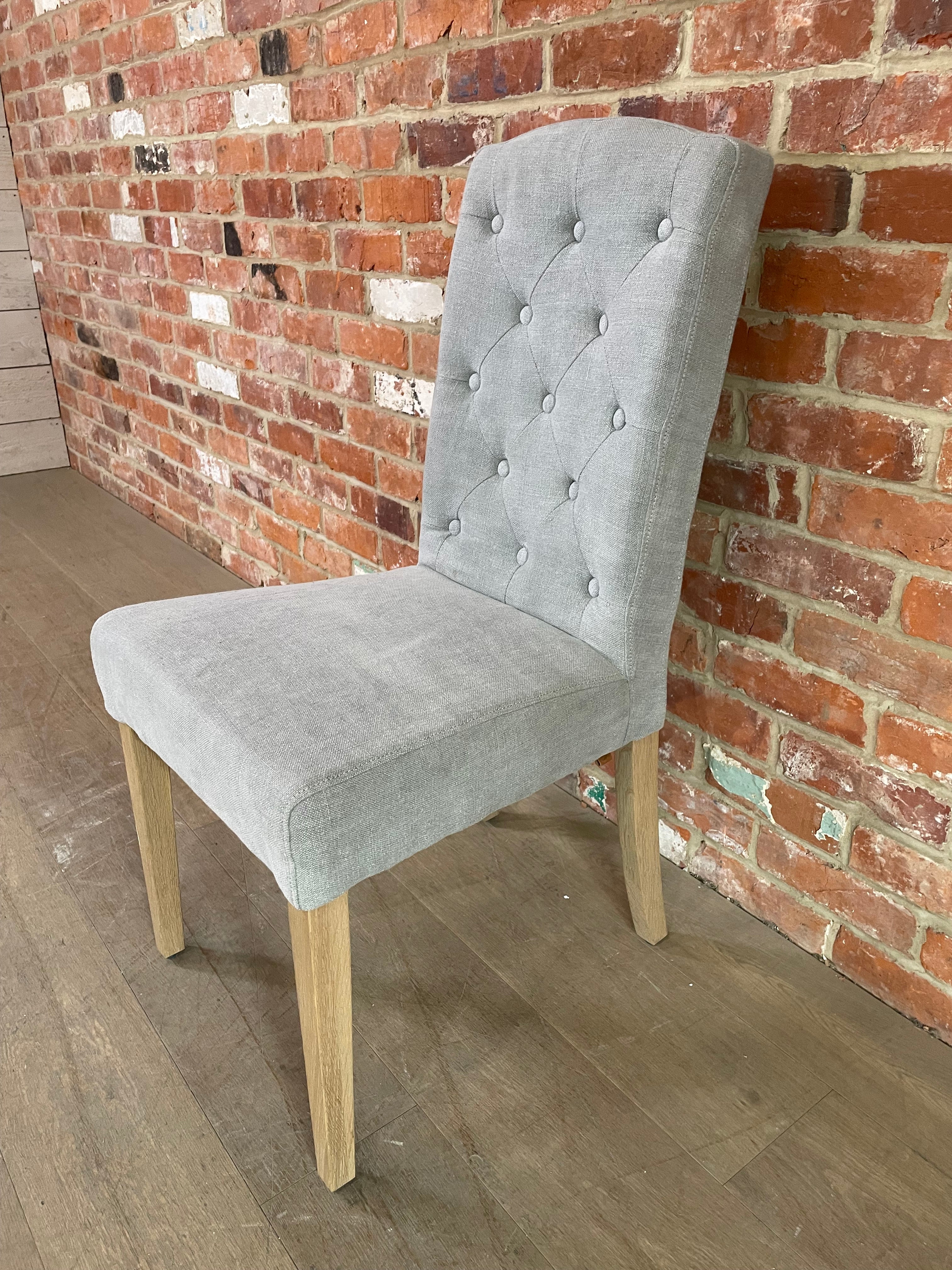 Sheldrake Dining Chair - Chloe Ash - Vintage Oak Legs - Image 4