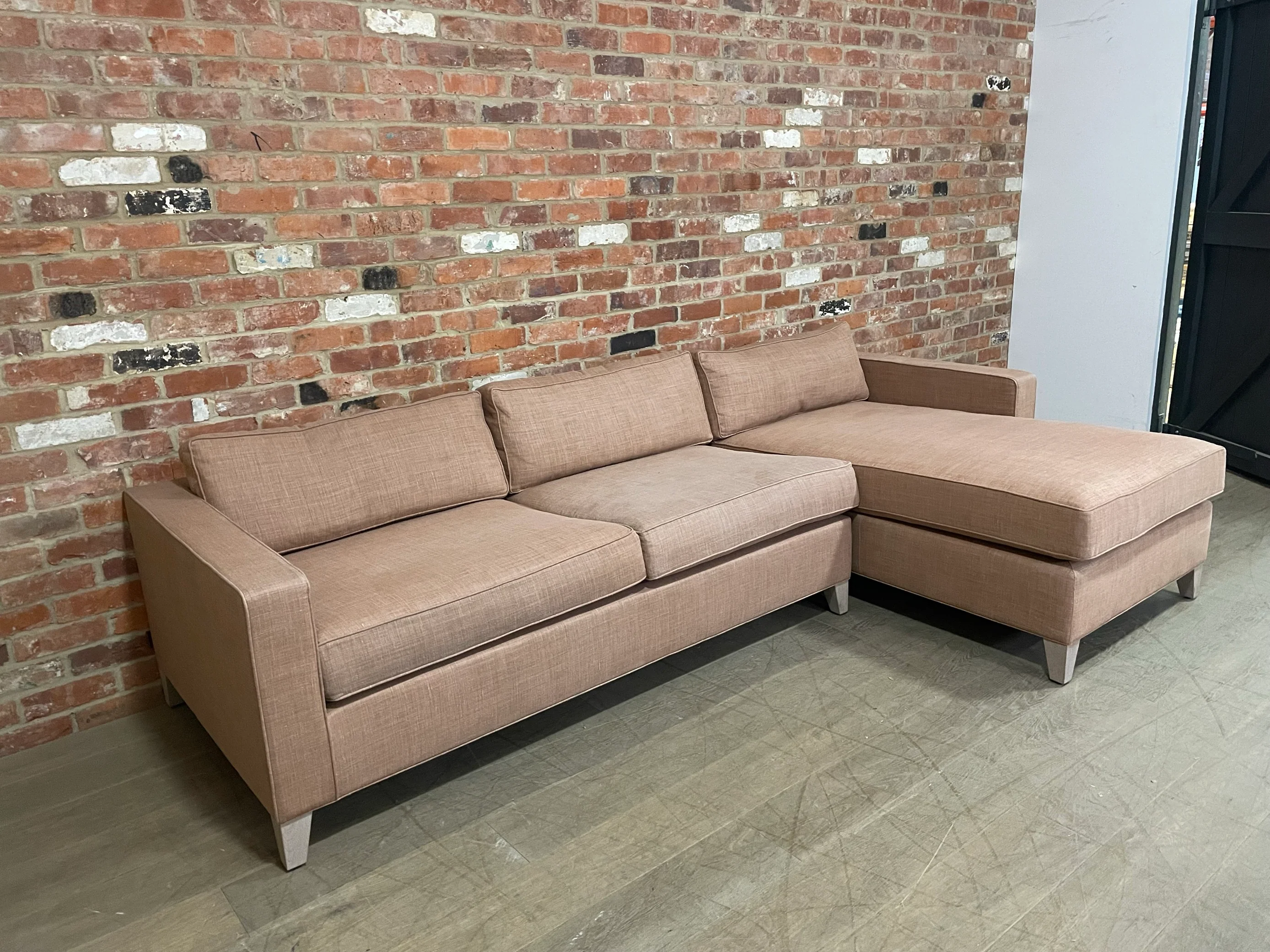 Shoreditch Sofa & Chaise - Right - Harry Apricot - PO Legs - Image 4